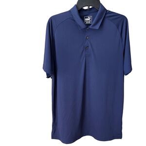 Puma golf polo tee shirt cobra dry cell technology blue size medium